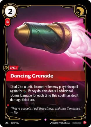 Dancing Grenade (020/219) [Unleashed] Foil - Deck Out Gaming