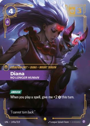 Diana - No Longer Human (Alternate Art) (149a/219) [Unleashed] Foil - Deck Out Gaming