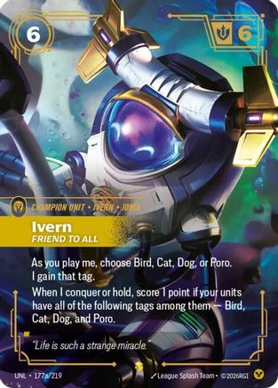 Ivern - Friend to All (Alternate Art) (177a/219) [Unleashed] Foil - Deck Out Gaming