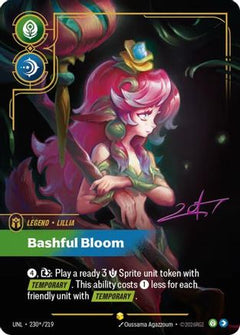 Lillia - Bashful Bloom (Signature) (230*/219) [Unleashed] Foil - Deck Out Gaming