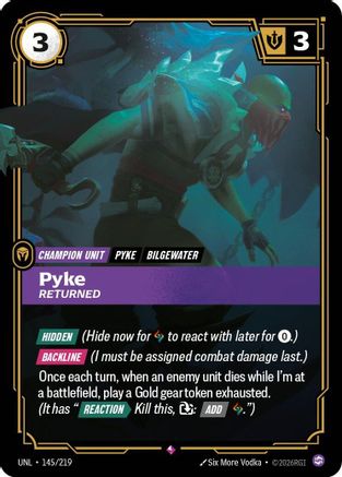 Pyke - Returned (145/219) [Unleashed] Foil - Deck Out Gaming