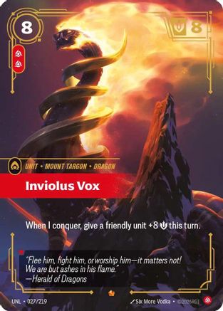 Inviolus Vox (027/219) [Unleashed] Foil - Deck Out Gaming