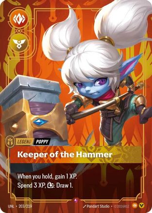 Poppy - Keeper of the Hammer (203/219) [Unleashed] Foil - Deck Out Gaming
