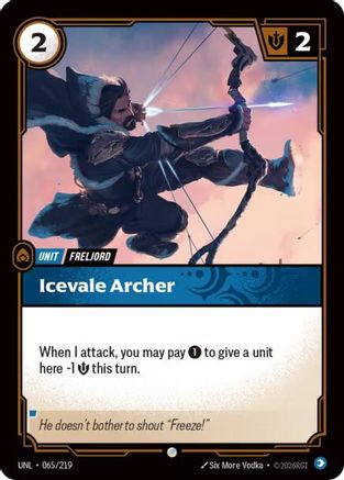 Icevale Archer (065/219) [Unleashed] Foil - Deck Out Gaming