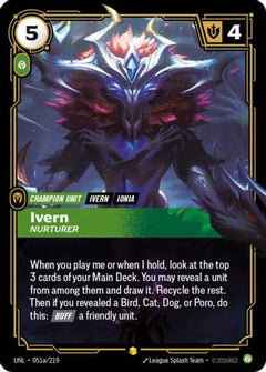 Ivern - Nurturer (Alternate Art) (051a/219) [Unleashed] Foil - Deck Out Gaming