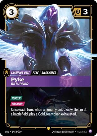 Pyke - Returned (Alternate Art) (145a/219) [Unleashed] Foil - Deck Out Gaming
