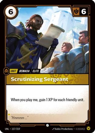 Scrutinizing Sergeant (157/219) [Unleashed] Foil - Deck Out Gaming