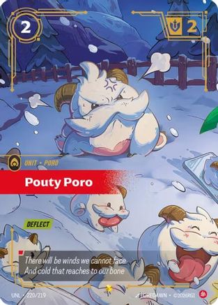Pouty Poro (Overnumbered) (220/219) [Unleashed] Foil - Deck Out Gaming