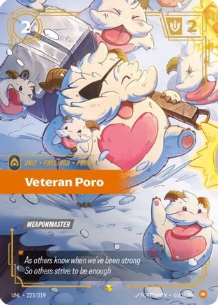 Veteran Poro (Overnumbered) (223/219) [Unleashed] Foil - Deck Out Gaming