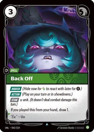 Back Off (042/219) [Unleashed] Foil - Deck Out Gaming