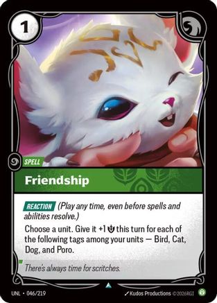 Friendship (046/219) [Unleashed] Foil - Deck Out Gaming