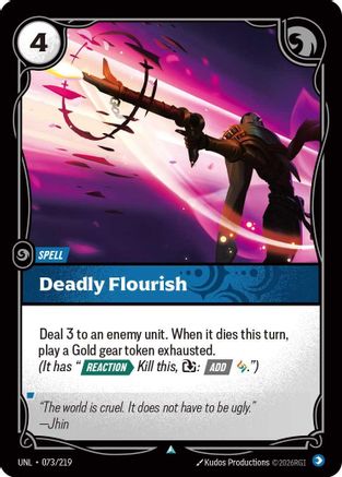 Deadly Flourish (073/219) [Unleashed] Foil - Deck Out Gaming
