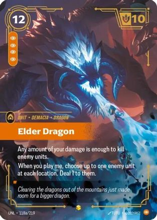 Elder Dragon (Alternate Art) (118a/219) [Unleashed] Foil - Deck Out Gaming
