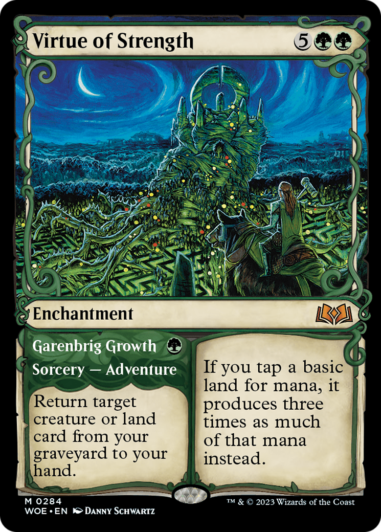 Virtue of Strength (Showcase) (284) [Wilds of Eldraine] - Deck Out Gaming