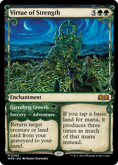 Virtue of Strength (Showcase) (284) [Wilds of Eldraine] foil - Deck Out Gaming