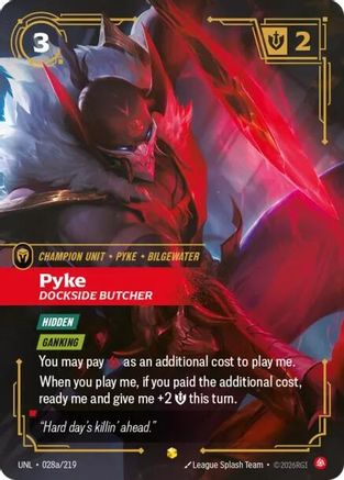 Pyke - Dockside Butcher (Alternate Art) (028a/219) [Unleashed] Foil - Deck Out Gaming
