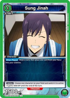 Sung Jinah (043) (Box Topper Foil) (UE17BT/SLG-1-043) [UE17BT: SOLO LEVELING] Foil - Deck Out Gaming