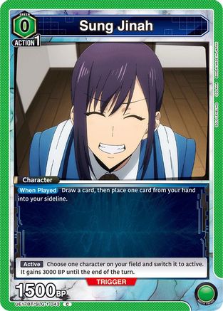 Sung Jinah (043) (Box Topper Foil) (UE17BT/SLG-1-043) [UE17BT: SOLO LEVELING] Foil - Deck Out Gaming