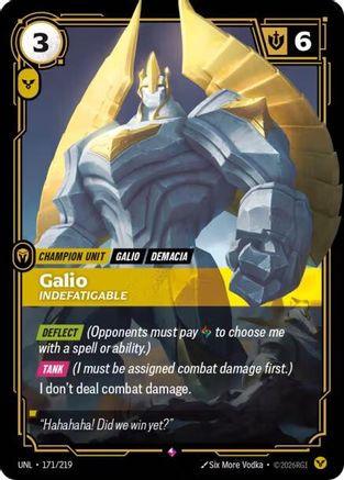 Galio - Indefatigable (171/219) [Unleashed] Foil - Deck Out Gaming