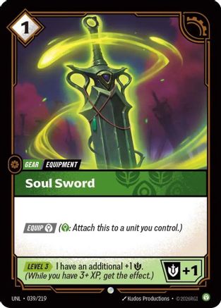 Soul Sword (039/219) [Unleashed] Foil - Deck Out Gaming