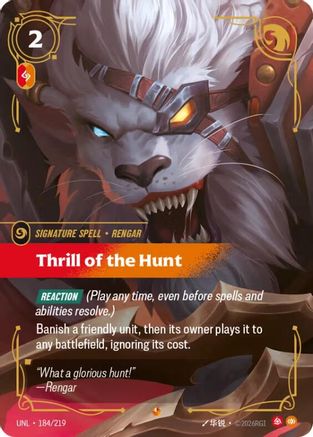 Thrill of the Hunt (184/219) [Unleashed] Foil - Deck Out Gaming