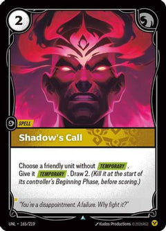 Shadow's Call (165/219) [Unleashed] - Deck Out Gaming