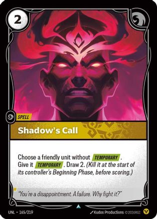 Shadow's Call (165/219) [Unleashed] - Deck Out Gaming