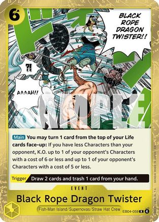 Black Rope Dragon Twister (EB04-059) [Adventure on Kami's Island] Foil