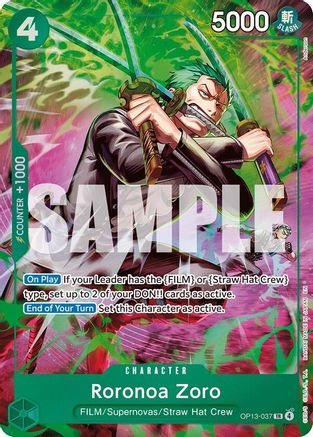 Roronoa Zoro (OP13-037) (OP13-037) [Adventure on Kami's Island] Foil-1
