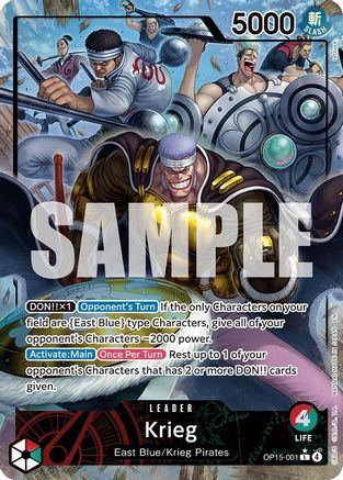 Krieg (OP15-001) (Alternate Art) (OP15-001) [Adventure on Kami's Island] Foil