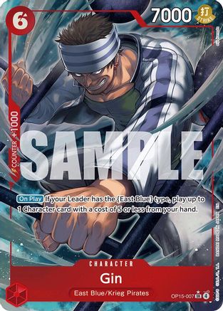Gin (Alternate Art) (OP15-007) [Adventure on Kami's Island] Foil - Deck Out Gaming