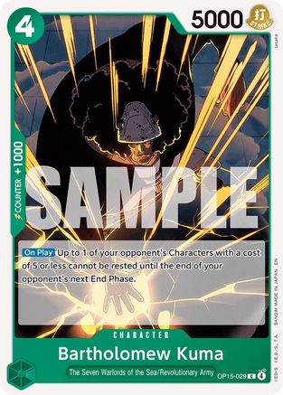 Bartholomew Kuma (OP15-029) (OP15-029) [Adventure on Kami's Island] - Deck Out Gaming