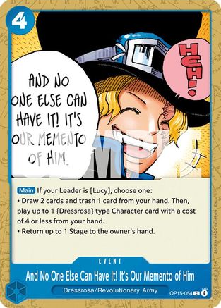 And No One Else Can Have It! It's Our Memento of Him (OP15-054) [Adventure on Kami's Island]-1