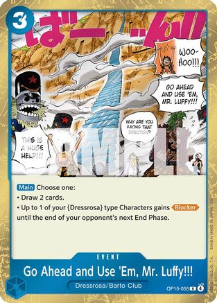 Go Ahead and Use 'Em, Mr. Luffy!!! (OP15-055) [Adventure on Kami's Island] Foil