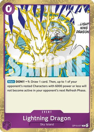 Lightning Dragon (OP15-077) [Adventure on Kami's Island] Foil