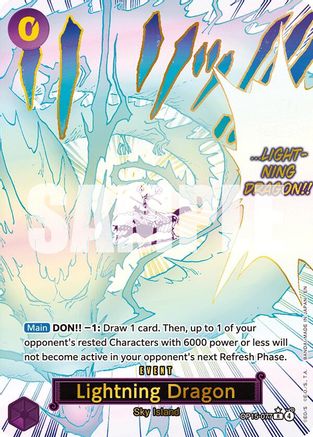 Lightning Dragon (Alternate Art) (OP15-077) [Adventure on Kami's Island] Foil