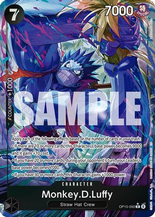 Monkey.D.Luffy (OP15-092) (Alternate Art) (OP15-092) [Adventure on Kami's Island] Foil - Deck Out Gaming