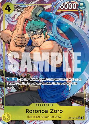 Roronoa Zoro (OP15-113) (Alternate Art) (OP15-113) [Adventure on Kami's Island] Foil