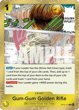Gum-Gum Golden Rifle (OP15-116) [Adventure on Kami's Island] Foil-1