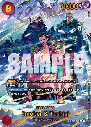 Smoker & Tashigi (SP) (EB04-003) [Adventure on Kami's Island] Foil - Deck Out Gaming