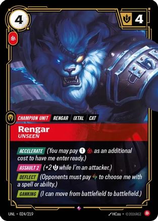 Rengar - Unseen (024/219) [Unleashed] Foil - Deck Out Gaming