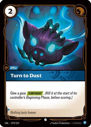 Turn to Dust (070/219) [Unleashed] Foil - Deck Out Gaming