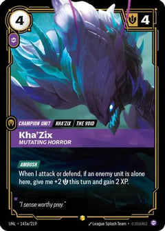 Kha'Zix - Mutating Horror (Alternate Art) (143a/219) [Unleashed] Foil - Deck Out Gaming