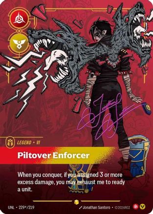 Vi - Piltover Enforcer (Signature) (225*/219) [Unleashed] Foil - Deck Out Gaming
