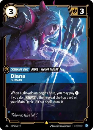 Diana - Lunari (Alternate Art) (079a/219) [Unleashed] Foil - Deck Out Gaming