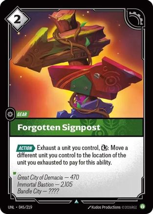 Forgotten Signpost (045/219) [Unleashed] - Deck Out Gaming