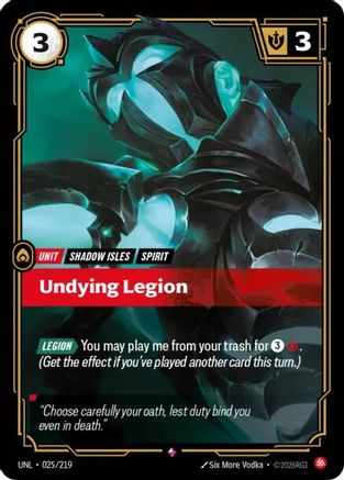 Undying Legion (025/219) [Unleashed] Foil - Deck Out Gaming