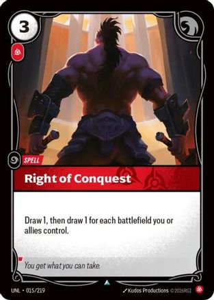 Right of Conquest (015/219) [Unleashed] - Deck Out Gaming