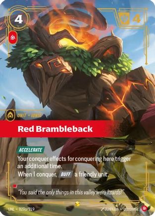 Red Brambleback (Alternate Art) (029a/219) [Unleashed] Foil - Deck Out Gaming