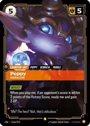Poppy - Paragon (Alternate Art) (116a/219) [Unleashed] Foil - Deck Out Gaming